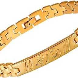 Gold Plated Ram Naam Bracelet – 8 Inches Length-image-16