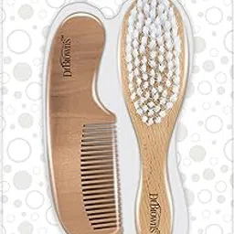Dr. Brown's Soft and Safe Brush + Comb Wooden Birth to 24M image 1