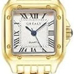 taksh luxe Women?s Quartz Analog Watch | Golden Stainless Steel Strap with Square Glass Dial | Daily Office Wear, Casual & Party Use | Elegant Luxury Wrist Watch for Girls & Ladies-picture-20