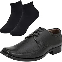 vitoria l Men Boder Black Formal Shoes with Black Socks-picture-49