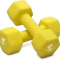 The Indian Made Premium Neoprene Dumbbells 0.5KG to 10KG Proudly Made in India (5+5=10YELLOW)-image-46