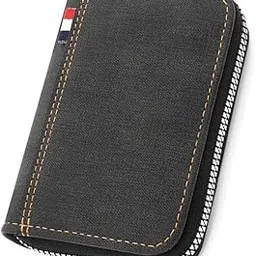 cizo 11 Slot RFID Protected Leather Credit Debit Card Holder Wallet Money Zipper Coin Purse for Men & Women image 1
