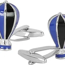 Shining Jewel Designer Stylish Parachute Hot air balloon Design Silver Rodium Plated Cufflinks for Men (SJ_7153)-image-23