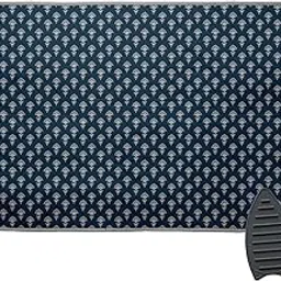 Vargottam Portable Ironing Mat - 28"x48" Foldable Cotton Ironing Pad with Silicone Rest & Magnetic Corners - Travel-Friendly, Space-Saving Iron Board Alternative for Small Homes, Dorms, RVs - Floral-image-6