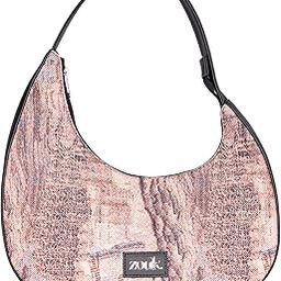 zouk Small Shoulder Bag | Vegan Leather Evening Bag for Women with Shoulder Strap, Zip Closure & Water-Resistant Lining | Stylish Handcrafted Purse |-picture-5