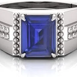 5.25 Ratti Blue Sapphire Original Stone Adjustable Ring For Men And Women With Lab Certified A9-picture-35