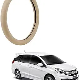 RKPSP Beige Leather Luxury Super Fiber Non-Slip Steering Wheel Cover for Mobilio-picture-22