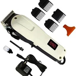 KM-809A, LED Display, Cord/Cordless, 4 Hours Charging, 240 Minutes Runtime Trimmer/Hair Clipper (Black & White)-image-83
