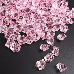 Firstly Traders Pack of 100 Gram Acrylic Diamonds Faux Crystals for Home Decor Vase Fillers (Pink)-picture-25