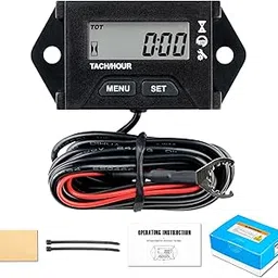 NInE-ROnG LCD Self Powered Digital Maintenance/Tach Hour Meter,Alert RPM,2 Display Systems,Waterproof for Outboard Motor Leaf Blower Generator Lawn Mower Motorcycle-picture-31