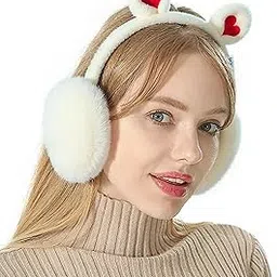 tomorrow fashion Winter Earmuffs for Women & Girls | Soft Furry Fleece Ear Warmers | Knit Ear Covers | Foldable, Lightweight Ear Muffs for Cold Weather, Outdoor, Travel Use-picture-40