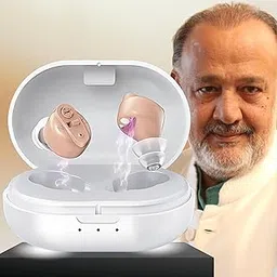 Aika AG-7901 Mini Rechargeable CIC Digital Hearing Aid Sound Amplifier Machine for Old age with Auto Noise Cancellation, Clear Sound and Dry Kit (For Both Ear, Beige)-image-67