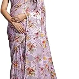 garden vareli Viscose Brasso Floral Print Saree-picture-50