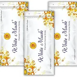 Om Sai's White Musk Fragrance Agarbatti for Pooja, Low Smoke Incense Sticks | Long-Lasting Fragrance with Essential Oils & Natural Fragrance Perfect for Home and Office Use (Pack of 3)-picture-33