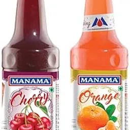 Manama Cherry Syrup and Orange Syrup, 750ML Each, Mixer for Mocktails, Cocktails, Drinks, Juices, Beverages, Pack of 2-picture-21