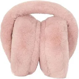 Plush Winter Earmuffs, Soft Faux Fur, Pink, Cold Weather Protection, Cozy Ear Warmers-picture-13