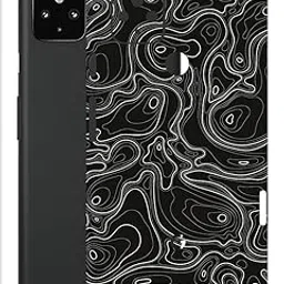 AtOdds Mobile Skin Sticker Wrap | Compatible for Google Pixel 4A (5G) | Scratchproof Matte Finish | Full Coverage for All Sides & Camera Protection (Black-Terrain)-picture-29