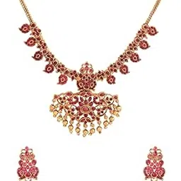 Jewellery Set for Women & Girls Bridal Jewellery Set for Wedding Gold Plated Choker Necklace Set | Kundan Choker Set | Birthday Gift for girls & women Anniversary Gift for Wife-image-76