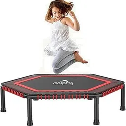 Dolphy 50" Hexagon Trampoline Rebounder Exercise Jumping Cardio Trainer, Covered Bungee Rope System for Adults/Kids/Indoor/Outdoor/Garden/Yoga Workout Fitness - Max Limit 100kg.-image-72