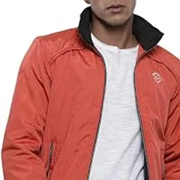 the indian garage co Men Slim Fit Solid Bomber Jackets-picture-20