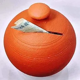 shriyam craft mitti Cool Brown gullak, plin Piggy Bank, Handmade Money BOC-image-19