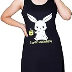 Women Nighty Printed Knee Length Night Dress Sleeveless Night Dresses for Women/Cotton Nighty for Women-image-2