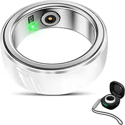 Dulutuxe Smart Ring Fitness Tracker - Wearable Smart Health Tracker Sleep Heart Rate for Blood Oxygen for Men Women, IPX8 Waterproof Support 7 Days Battery Life (White, 10)-picture-69