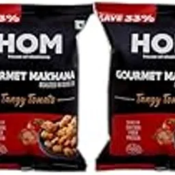 H O M House Of Makhana 56g Pudina Masala and Tangy Tomato Gourmet Makhana Roasted in Olive Oil, Flavored Makhana Pack of 4 (14gX4)-image-85