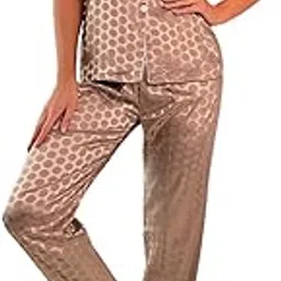 elchic Polka Self Design Satin Night Suit-picture-32