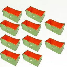 Bio Blooms Agro India Pvt.Ltd. 24 x12 x 12 Inch HDPE Rectangular Grow Bags for Terrace Gardening |10 Pieces | Green & Orange Color | Outdoor Use image 1