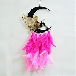 Gift Decor Half Moon with Beautiful Fairi Dream Catcher for Love, Wall Hanging, Car Hanging, Home Décor, Bedroom, Gift, Party, Couple, Decoration,Valentine Day, Decorative (15X35 Cm Medium)-image-89