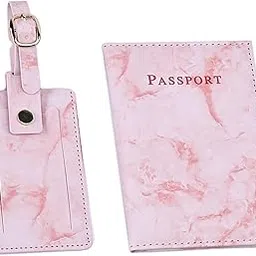 enakshi (label) PU Leather Marble Passport Cover Luggage Tag Travel Baggage Marker Pink|Clothing Shoes & Accessories | Other Clothing Shoes & Accessories-picture-28
