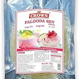 CROWN Falooda Sev 400G (White) - (50G X Pack Of 8, Total : 400G) image 1