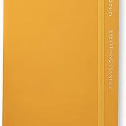COMMA Everything Planner 2025 | A5 Size | New Year Diary & Year/Month/Week Planner | Budget & Mood Tracker, Birthdays, Shopping & Reading Lists and Travel Planner | Fabric Cover Material | (Yellow) image 1