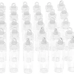 VISTORA 2x 30 Pieces Mini Clear Glass Jars Essential Oil DIY Decoration Bottles 2ML-picture-53