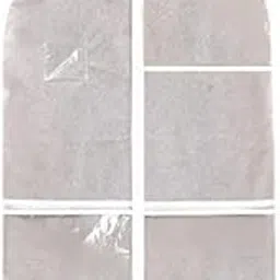 JAZZY PEARLS® 4xHanging Clothes Dust Bags Suit Dress Clear for T Shirts Windbreaker Sweaters 60x100cm image 1
