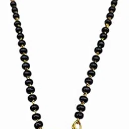 B Letter Alphabet Short Mangalsutra Designs With Blue Evil Eye Charm Pendant Gold Name Mangalsutra Design/Naam Wale Mangalsutra/Personalised Wife Husband Couple Name Mangalsutra Design (18 inch)-image-59