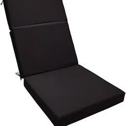HEAVENGLOW Patio Chair Cushion Replacement Rocking Chair Cushion for Poolside Yard Deck Black-picture-22