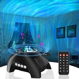 Vinwark Northern Lights Aurora Projector for Bedroom with Music Bluetooth Speaker and White Noise, Galaxy Projector, Starry Night Light Projectors for Kids Adults Gaming Room-picture-22