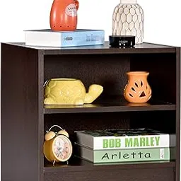 DeckUp Bonton Engineered Wood Bedside Table and End Table (Dark Wenge, Matte Finish)-picture-21