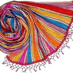 youthquake Women Rajasthani Traditional Chinnon Silk MultiColor Dupatta 2.25Mtr-picture-37
