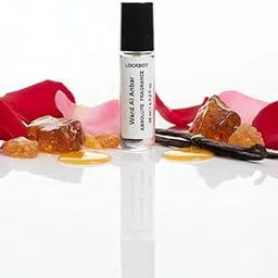 LockBot Ward Al Anbar | Amber Rose | Attar Perfume 6ml | Long Lasting Non-Alcoholic Arabic Roll-On Ittar for Men & Women | Oud, Amber, Saffron, Rose, Honey & Vanilla Perfume Oil | Alcohol-Free, Vegan Fragrance Gift image 1
