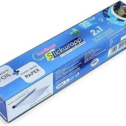 PoloQueen 20 Meters 2-in-1 Aluminium Foil and Food Wrapping Paper | Silver Foil Roll for Packing, Storing, and Serving Food | Multipurpose Foil Paper for Cooking, Grilling, and Freezing-picture-36