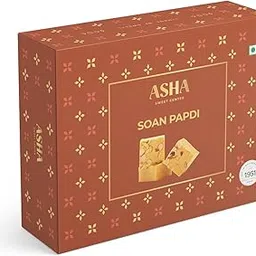 ASHA Sweets Premium Handcrafted Soan Papdi-250gm|Authentic Indian Mithao Made with Pure Ghee & DryFruits|Exclusive Sweets Gift Box for Any Occasion & Celebration|Delicious & Healthy Dessert|Pack of 2-image-2