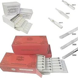 MUMBAI TATTOO COMBO PACK NEEDLES 5RM,7RM,9RM ROUND MAGNUM LINER, SHADER WITH TIPS 5MFT,7MFT,9MFT (PACK OF 3 RED BOX NEEDLES & 3 BOX TIPS)-picture-55