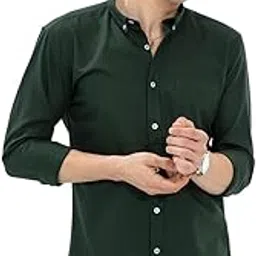 snitch Men's Casual Shirt | Slim Fit Full Sleeve Button-Down Collar Solid Pattern | Premium Cotton & Breathable Fabric for College & Everyday Wear-picture-53