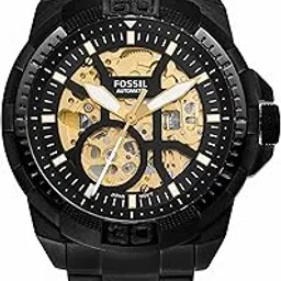 Fossil Bronson Analog Black Dial Men's Watch-ME3217 Stainless Steel, Black Strap image 1