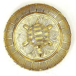 Plus Value Vastu Feng Shui Brass Tortoise with Plate for Career Opportunities and Good Luck Brass Turtle Metal Kachua Plate Handicraft Decor Gift Items for Home & Office for Mom Dad Housewarming-picture-40