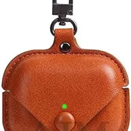AJM 360 Protection Shockproof Design Leather Case Compatible with Samsung Galaxy Buds 3 Pro (Light Brown)-picture-29