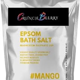 CRUNCH BEERRY BATH SALT For Muscle Relief, Relieves Aches Pain,Bath salt for Relaxation,Refreshing Body,Joint Soreness and Tired Muscles,No Color Added 1000gm (BATH SALT_MANGO_1 Kg.)-picture-52